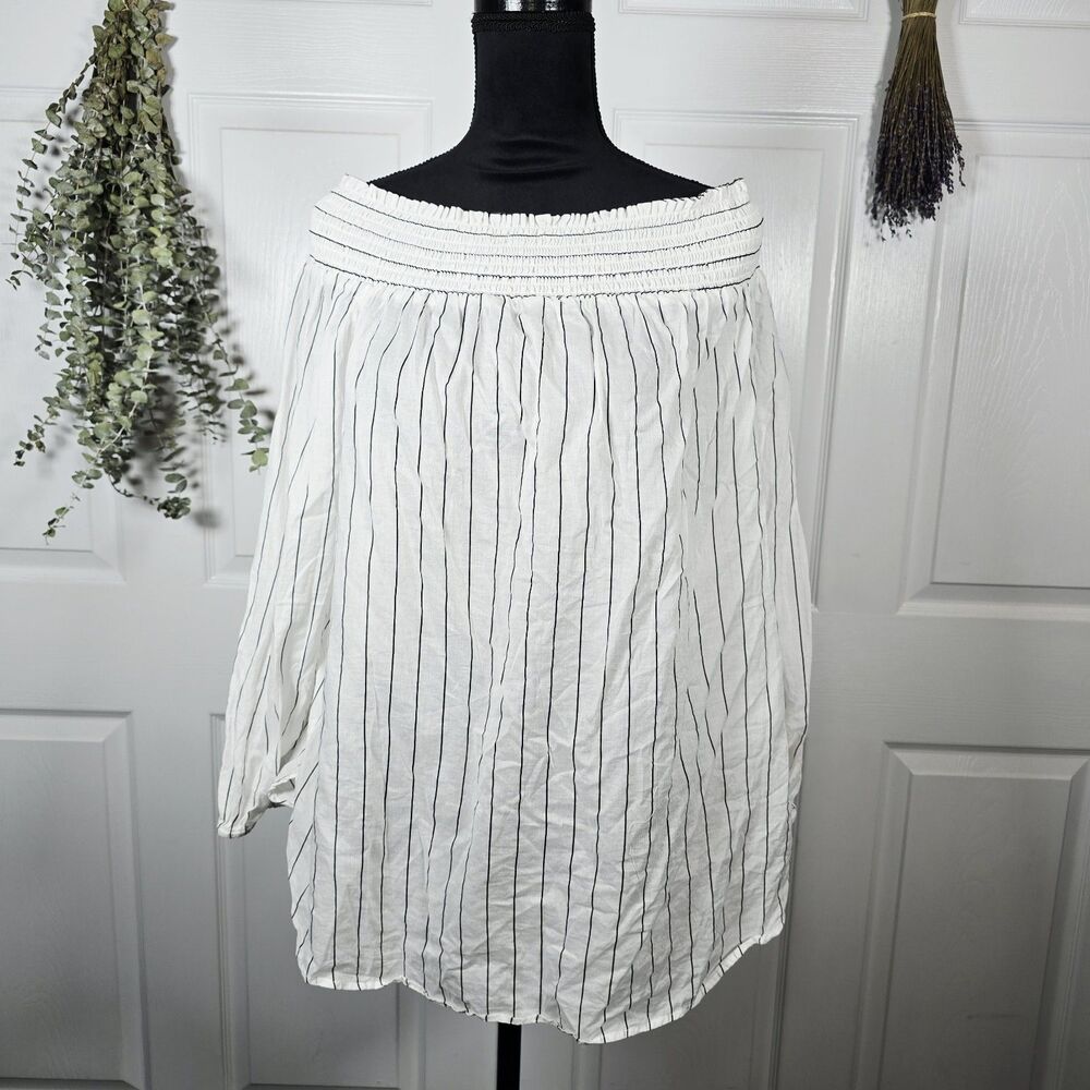 Michael Kors Long Sleeve Off The Shoulder Lightweight Blouse XL